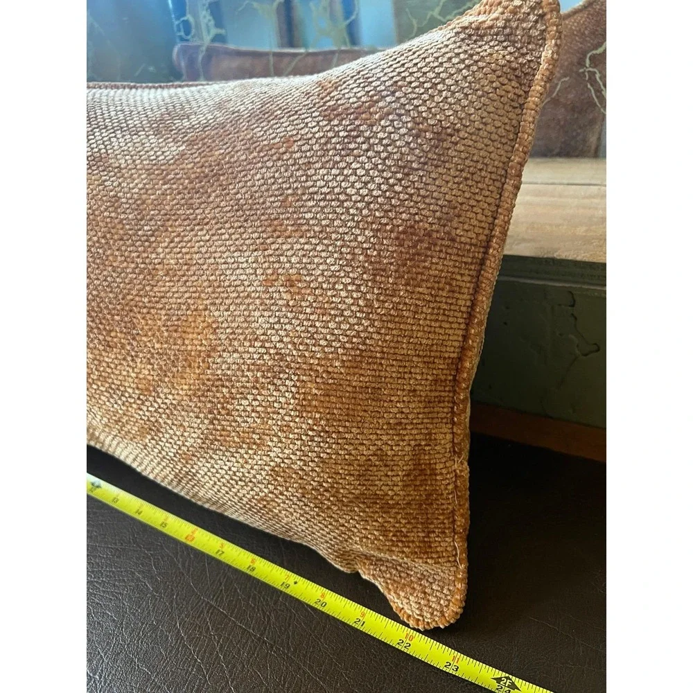 Callisto Home Designer Velvet Lumbar Throw Pillow‎ Neutral Modern Luxury Decor